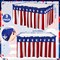 3 Pack 4th of July Plastic Table Skirts – Red, White & Blue Patriotic Disposable Table Skirts for Independence Day, Memorial Day, Veterans Day & 250th Anniversary Party Supplies